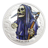 4 Pcs The Crypt Horror Tales Happy Halloween Colored Silver Commemorative Coins