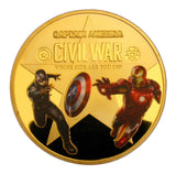 Captain America: Civil War Marvel Comics Superhero 24K Gold Plated Commemorative coin
