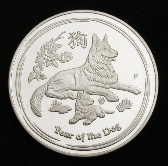 2018 Australia Lunar Zodiac Year of the Dog Silver Coin