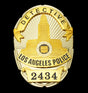 LAPD Detective #2434 Los Angeles Police Badge Solid Copper Replica Movie Props