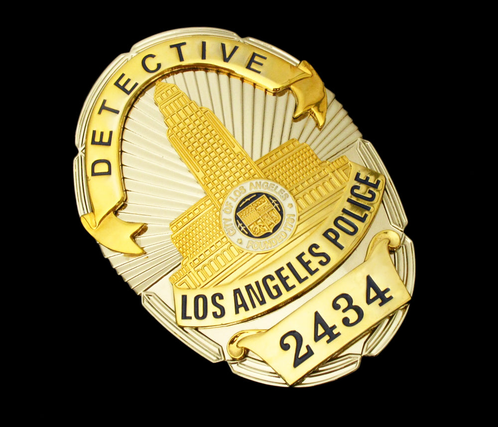 LAPD Detective #2434 Los Angeles Police Badge Solid Copper Replica Movie Props