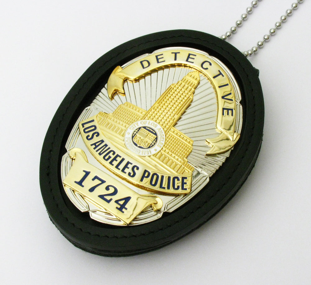 LAPD Detective #1724 Los Angeles Police Badge Solid Copper Replica Movie Props
