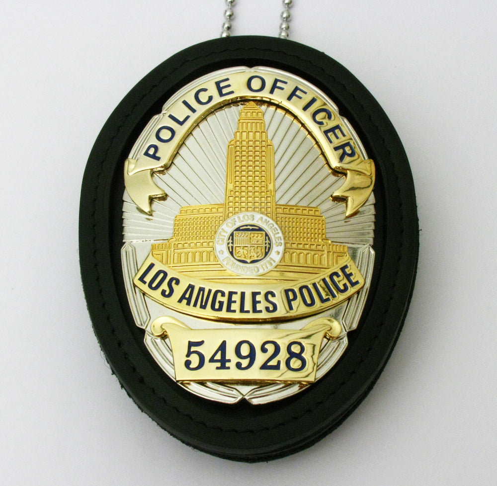 LAPD Police Officer #54928 Los Angeles Police Badge Solid Copper Replica Movie Props