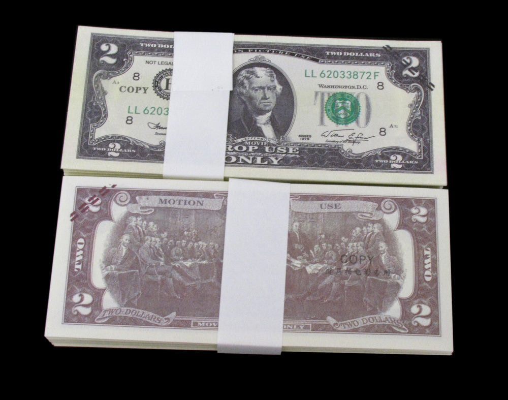 $500 Full Print New Series Prop Money Double Sided Bills Stack