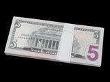 100x $5 Full Print Bills Stack Copy Dollar Movie Prop Money New Style