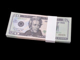 100x $20 Full Print Bills Stack Copy Dollar Movie Prop Money New Style