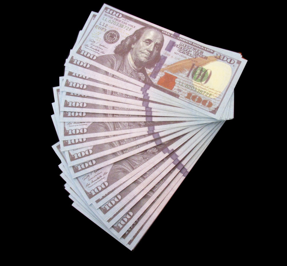 100x 7 Bundles All Denominations Full Print Bills Mix Stacks New Series Copy Prop Money