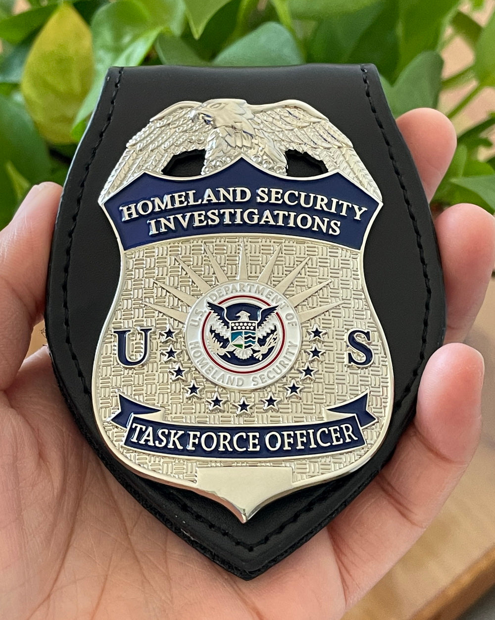 US HSI TFO Task Force Officer Badge Homeland Security Investigations Replica Movie Props Silver