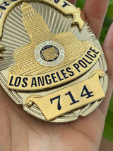 LAPD Sergeant #714 Los Angeles Police Badge Solid Copper Replica Movie Props