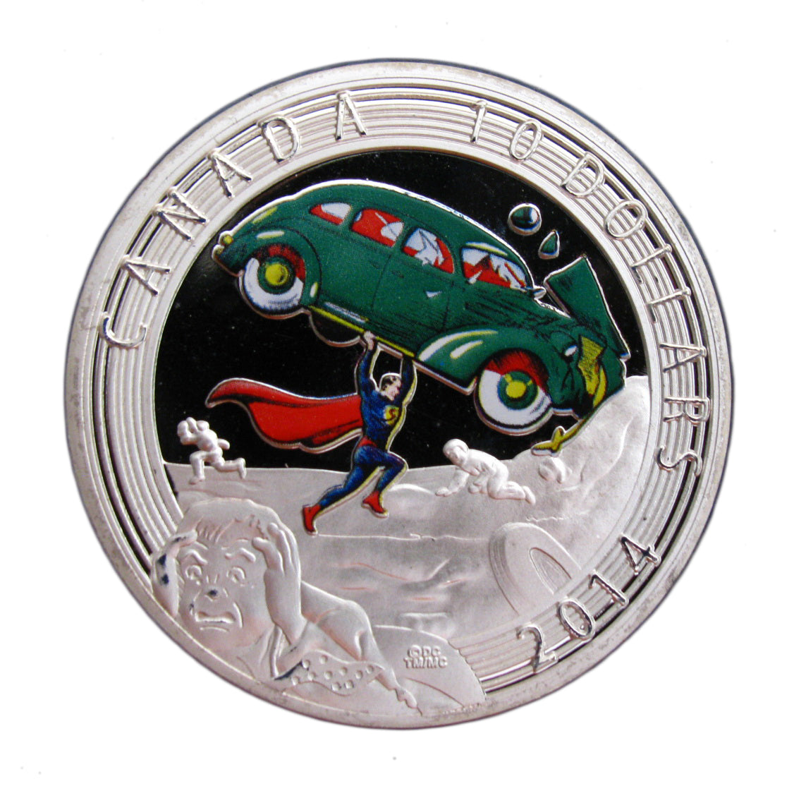 A Set of 4 Pieces 2014 Superman Cartoon Comic Commemorative Coins