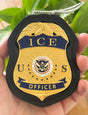 US ICE Officer Badge Solid Copper Replica Movie Props