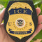 US ICE Officer Badge Solid Copper Replica Movie Props