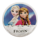 A Set of 5 pcs Frozen Elsa & Anna Princess Olaf Cartoon Colored Silver Coins