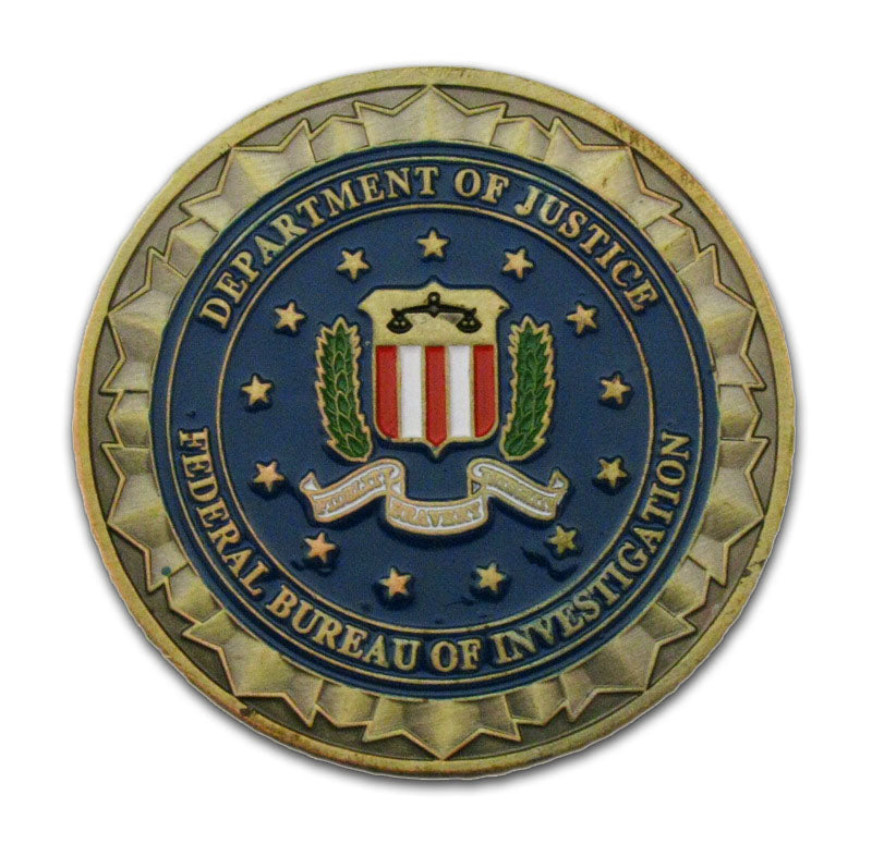 FBI Emblem Saint Michael Patron Saint Of Law Enforcement Challenge Coin