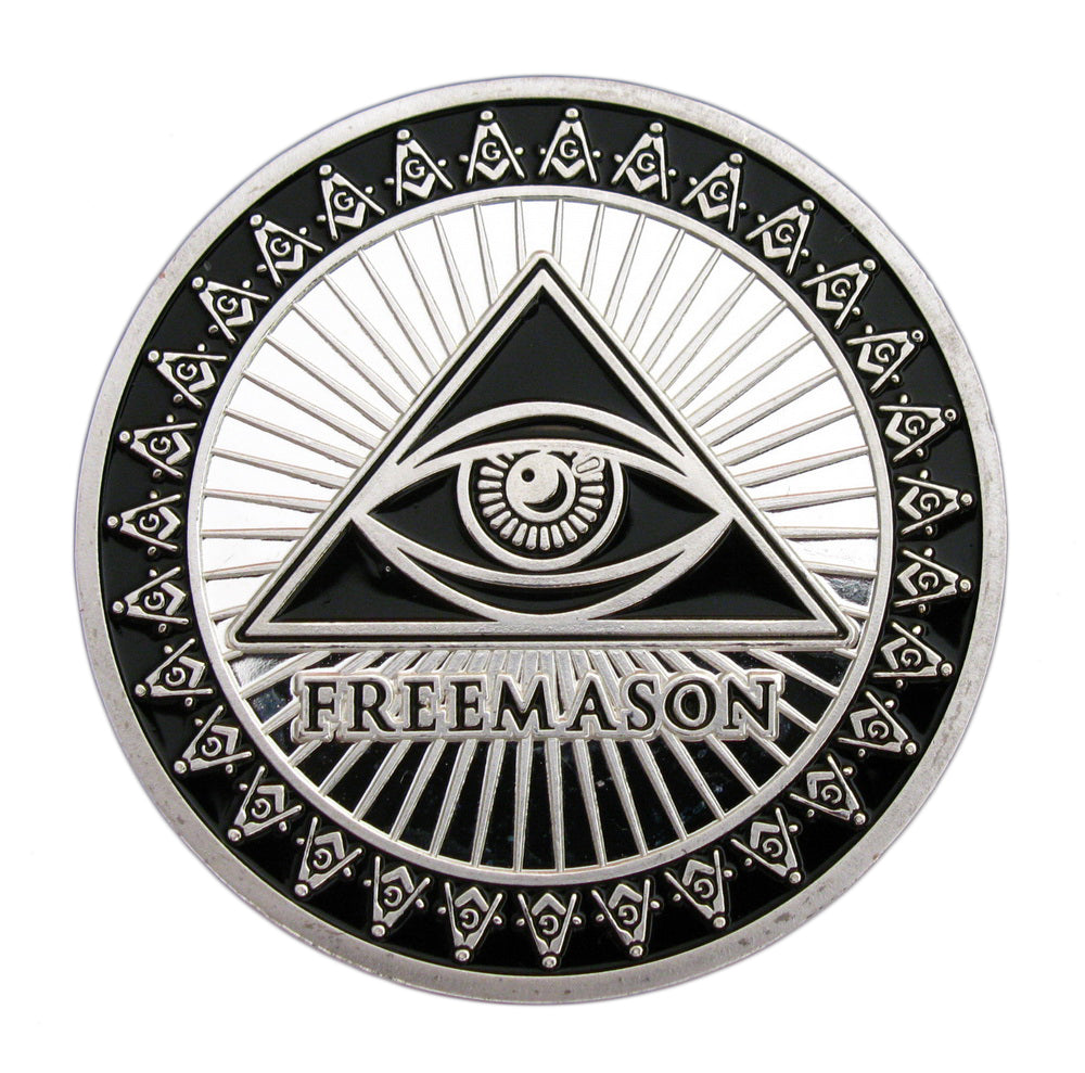 5pcs Masonic Freemasonry Freemason Symbol All-seeing Eyes Pyramid Challenge Coins