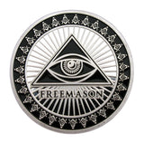 Freemasonry Freemason Masonic All-Seeing Eye Challenge Silver Coin