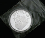 Bottoms Up Booze Hound Pin Up Lucky Heads Tails Sexy Lady Silver Challenge Coin