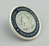 Masonic Freemason Freemasonry Symbol Silver Challenge Coin