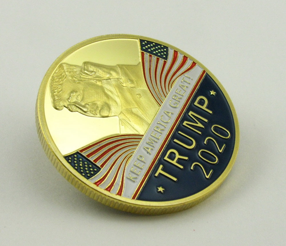 2020 US Reelection President Donald Trump Keep America Great Gold Challenge Coin