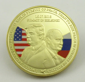 USA Russia President Trump & Putin Summit in Helsinki Gold Challenge Coin