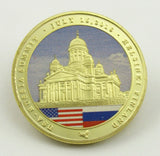 USA Russia President Trump & Putin Summit in Helsinki Gold Challenge Coin