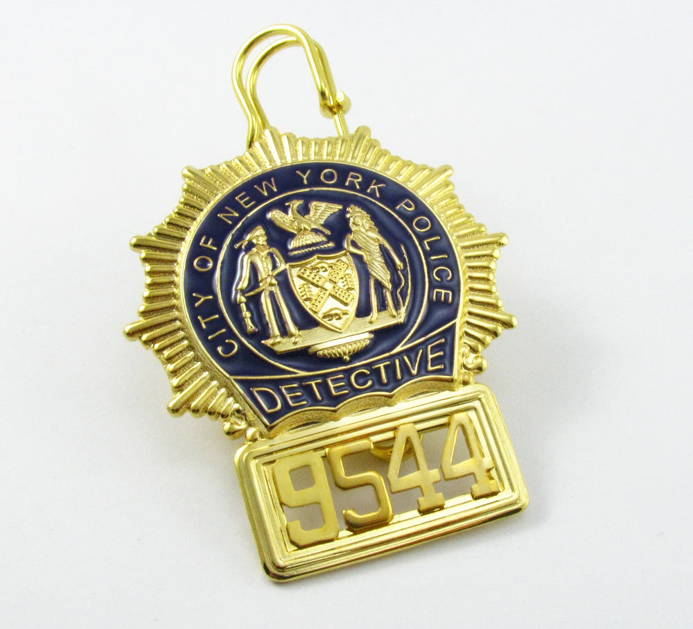 NYPD New York Police Detective Badge Replica Movie Props With No.9544