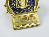 NYPD New York Police Detective Badge Replica Movie Props With No.9544