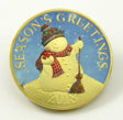 Santa Claus Snowman Merry Christmas Xmas New Year Holiday Gift Gold Coin