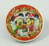Mickey & Minnie Mouse Merry Christmas Xmas New Year Gift Cartoon Colored Silver Coin