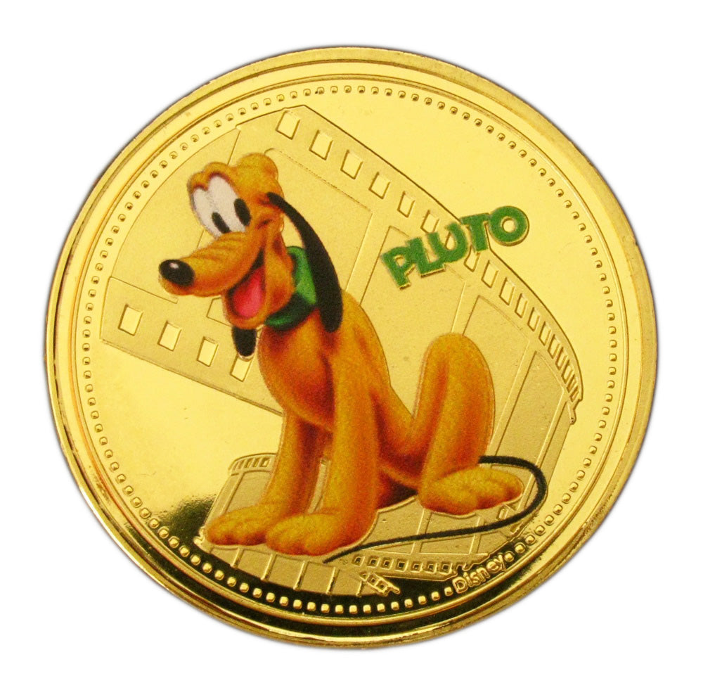 6 Pcs Disney Mickey Mouse & His Friends Cartoon Colored 24K Gold Plated  Coins Set