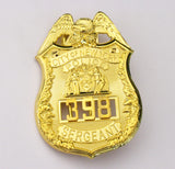 NY New York Sergeant Police Badge Replica Cosplay Movie Props