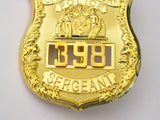 NY New York Sergeant Badge 398 Cosplay Movie Props