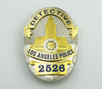 LAPD Los Angeles Police Detective Badge Solid Copper Replica Movie Props With Number 2526