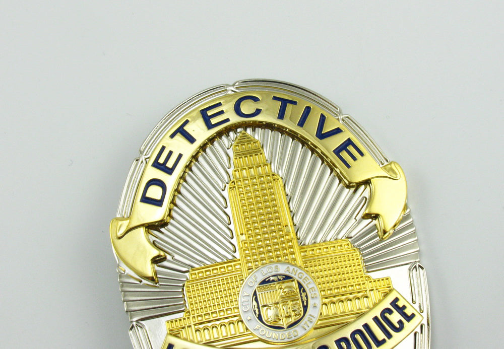 LAPD Los Angeles Police Detective Badge Solid Copper Replica Movie