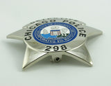 Insigne de Police d'officier de Police de Chicago, réplique en cuivre massif, accessoires de film avec numéro 298