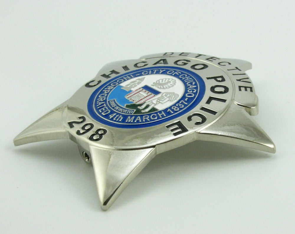 Chicago Police Officer Police Badge Solid Copper Replica Movie