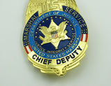 USMS US Marshal Service Chief Deputy Badge Solid Copper Replica Movie Props