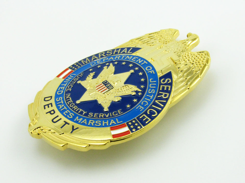 U.S. MARSHAL DEPUTY 保安官補 実物 バッジ + ケース HM/ED JONES CO