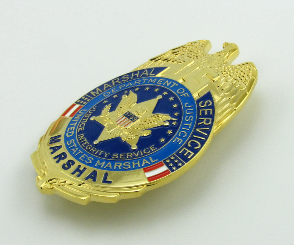 US Marshal Service Eagle Badge Solid Copper Replica Movie Props
