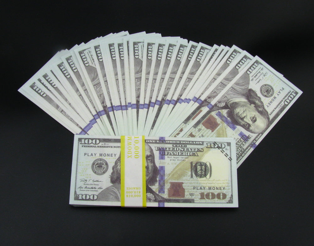 Realistic $100 Prop Money Stack - 100 Bills Per Stack – AbracadabraNYC
