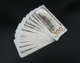 100 Pieces of $100 Dollar Full Print Prop Money New Style Play Money Banknotes Stack
