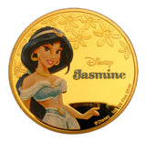 6 Pcs 2015 Disney Princess Classic Cartoon Colored 24K Gold Plated Coins Set