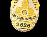 LAPD Sergeant Los Angeles Police Badge Solid Copper Replica Movie Props With Number 2526