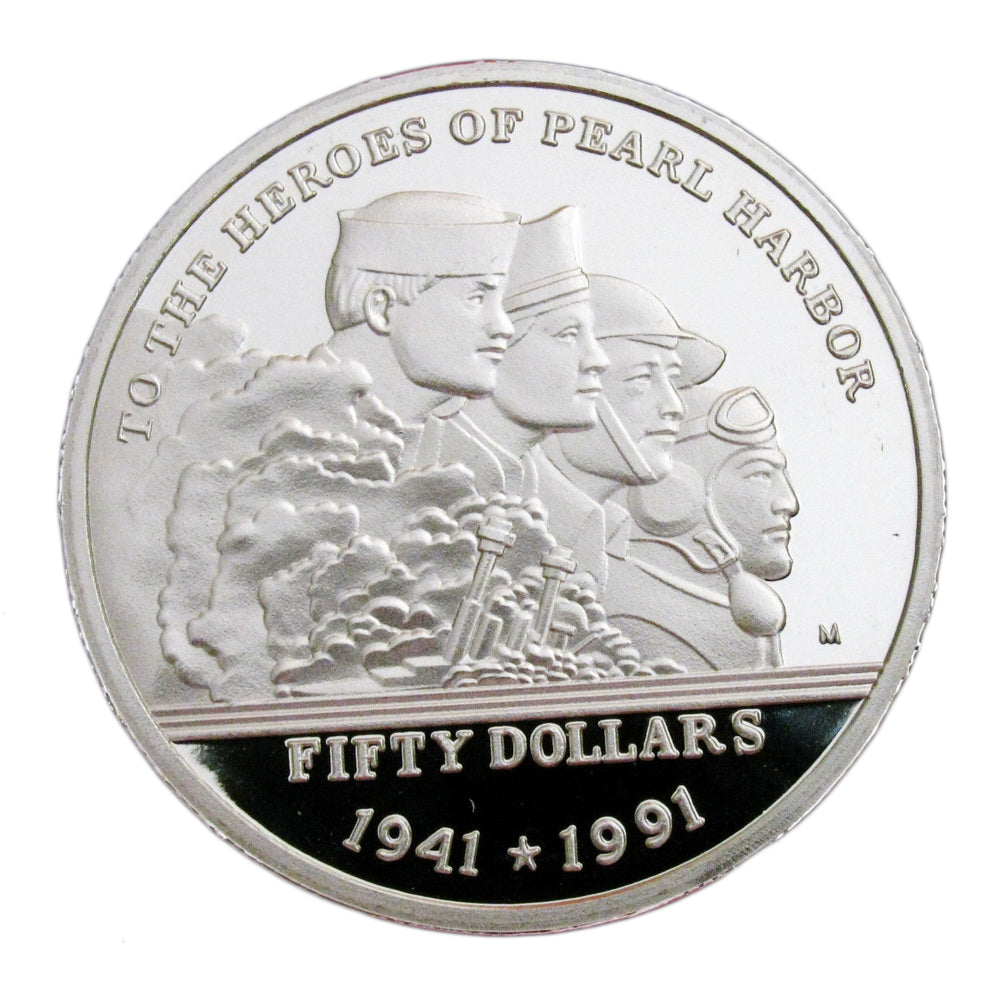 コレクション 1991 Hawaii 50th Anniversary Silver Coin Heroes of Pearl Harbor 50th Anniversary (1941-1991) Silver
