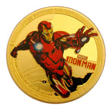 4 Pieces Marvel Comics Superhero The Avengers 24K Gold Plated Coins