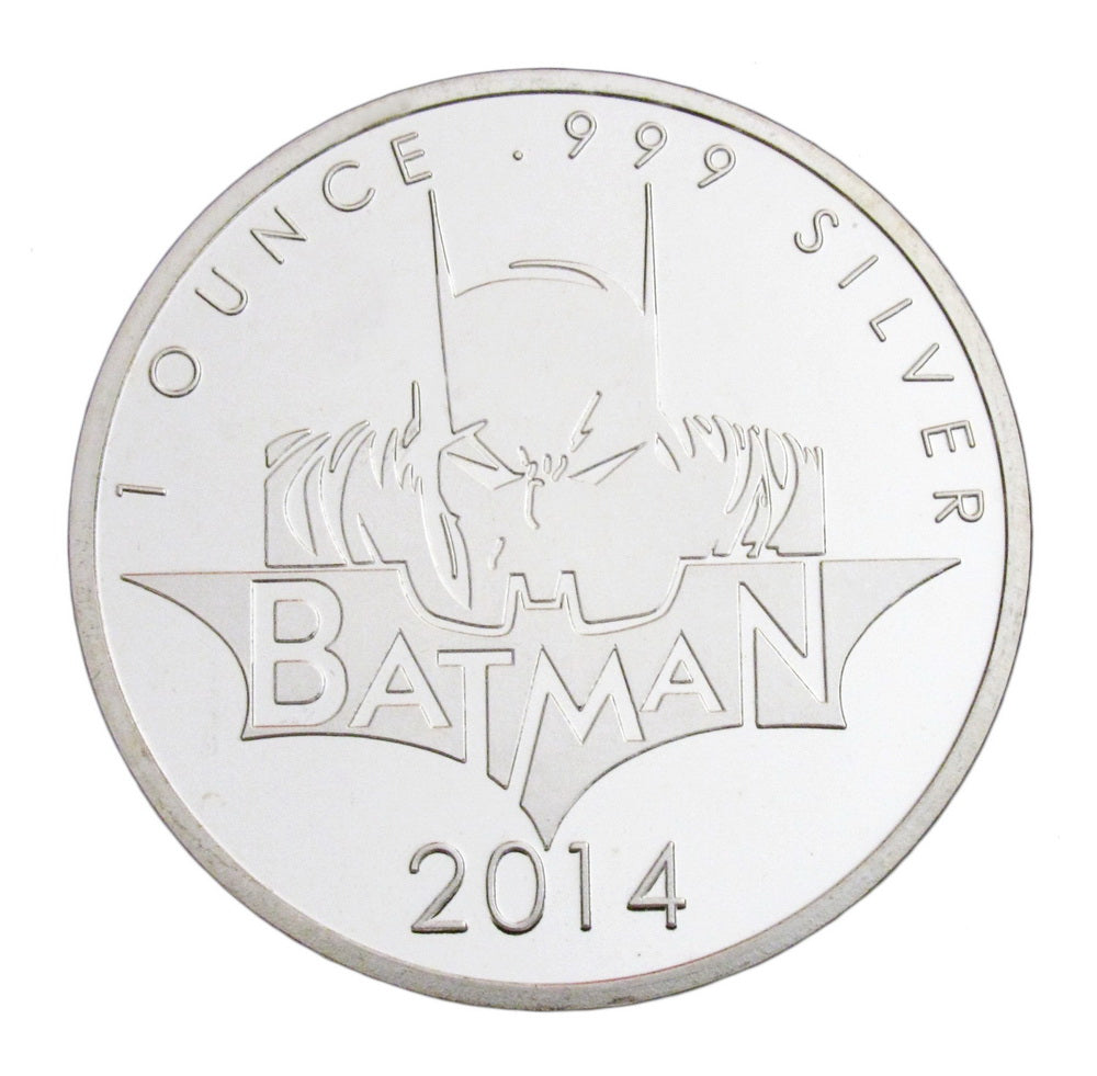 Batman Superhero Comic Colored 24K Gold & Silver Plated Coins