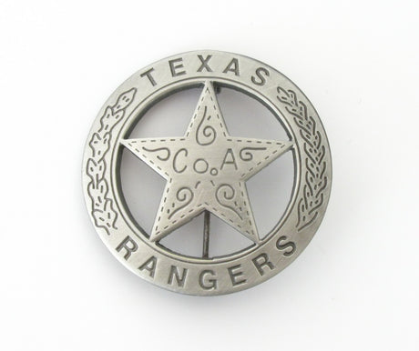 US Texas Rangers Badge Solid Copper Replica Movie Props