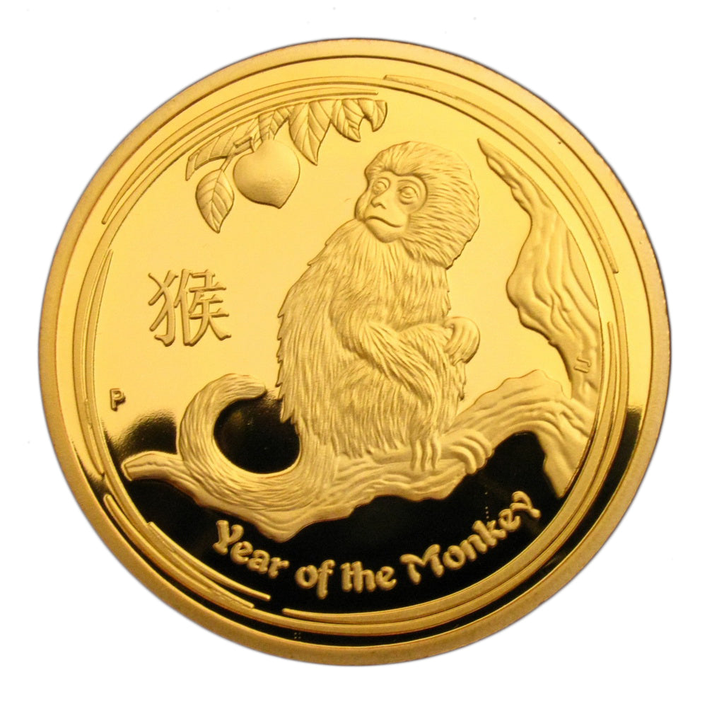 A Pair of 2016 Australia Lunar Zodiac Year of the Monkey Commemorative Coins