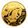2016 Year Of the Monkey Australia Lunar Zodiac 24K Gold Plated Coin Collectable