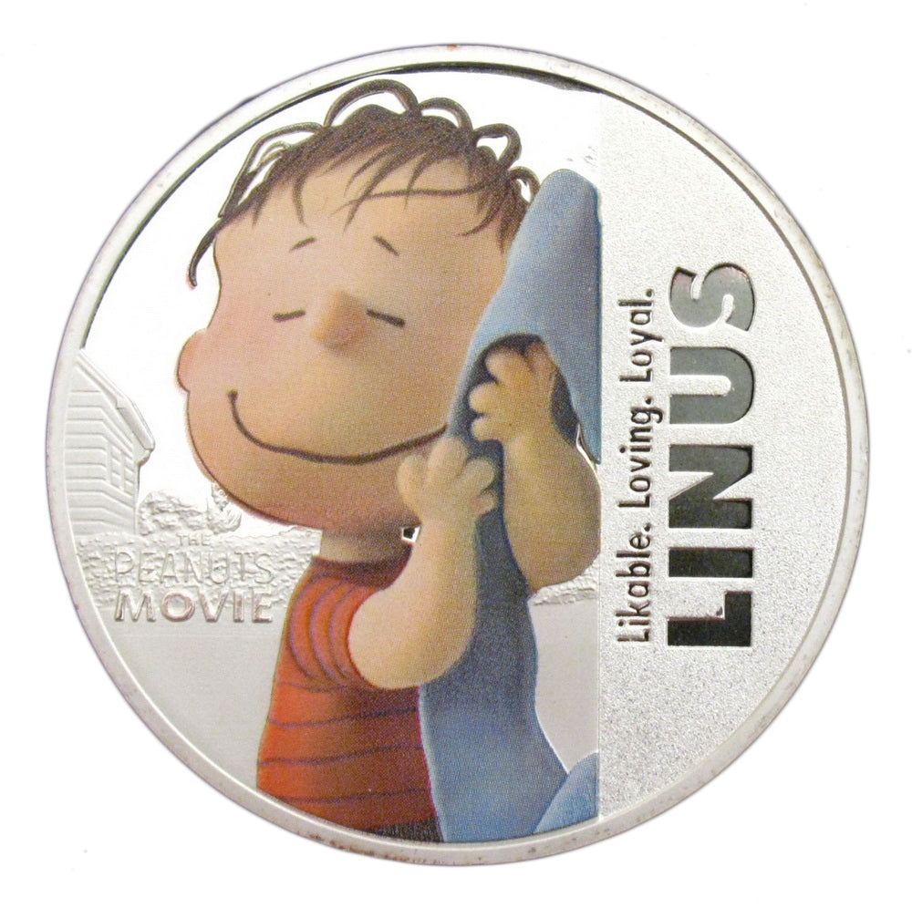 A Set of 4 Pcs Snoopy Peanuts Comics Silver Commemorative Coins
